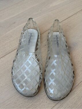 Jeffrey Campbell Clear Lattice Jelly Flats
